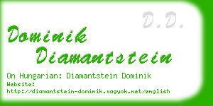 dominik diamantstein business card